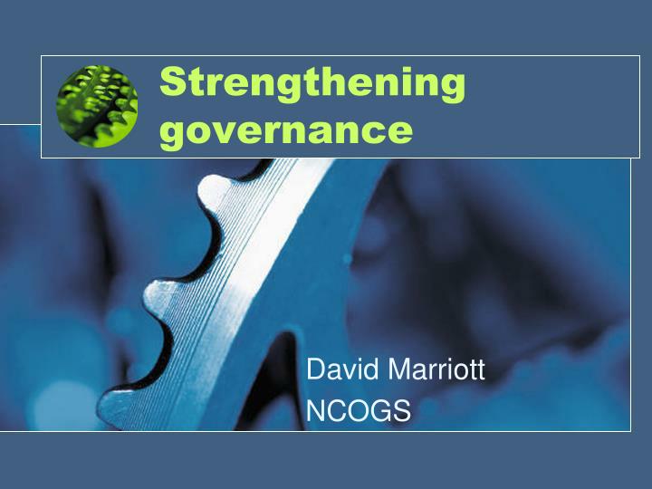 strengthening governance