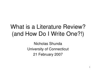 What is a Literature Review? (and How Do I Write One?!)