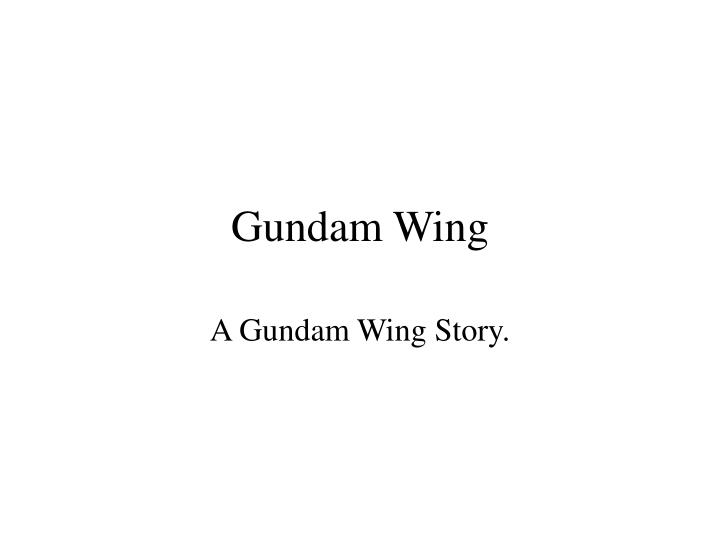 gundam wing