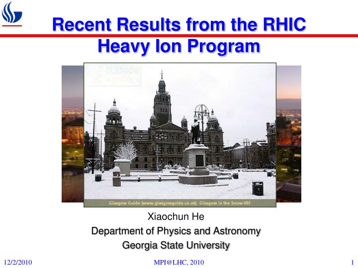 recent results from the rhic heavy ion program