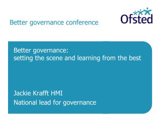 Better governance conference