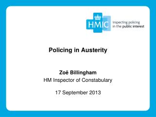 Policing in Austerity
