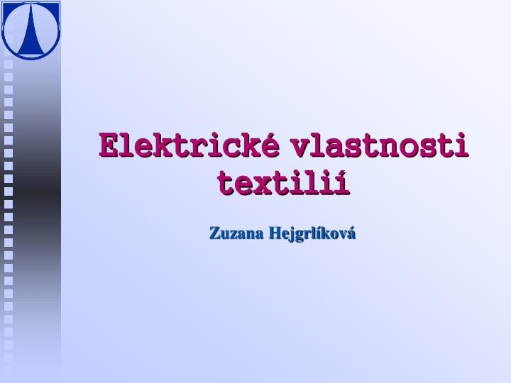 elektrick vlastnosti textili