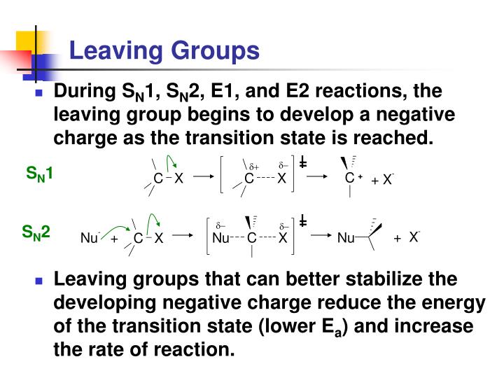 leaving groups