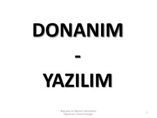 donanim yazilim