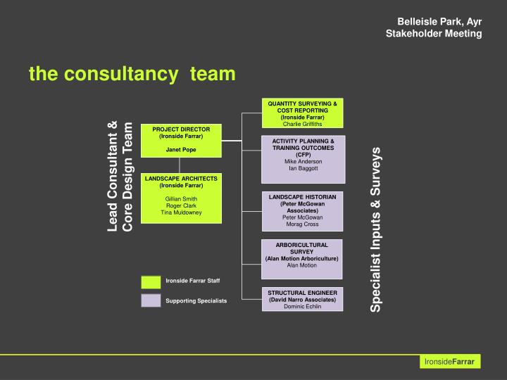 the consultancy team