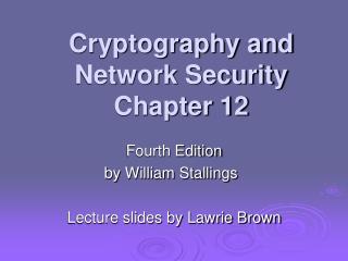 cryptography and network security chapter 12