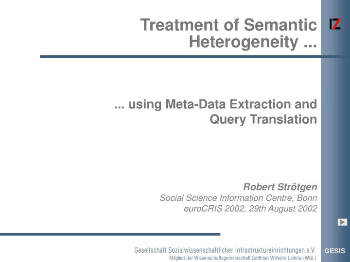treatment of semantic heterogeneity