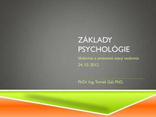 Základy Psychológie