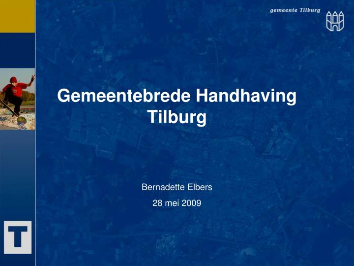 gemeentebrede handhaving tilburg