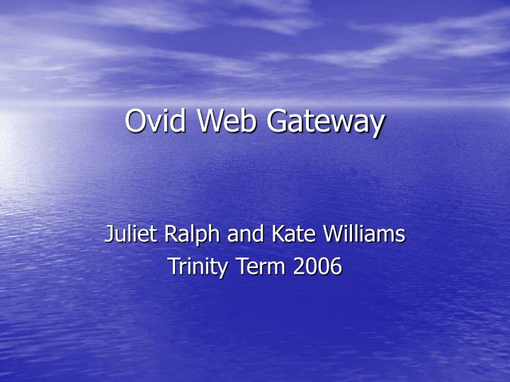 ovid web gateway