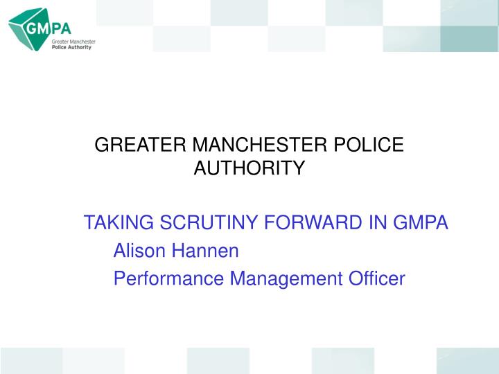 greater manchester police authority