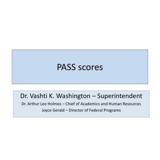 PASS scores