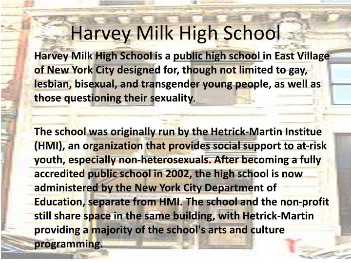 harvey milk high school