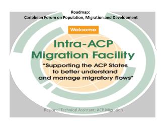 Roadmap: Caribbean Forum on Population, Migration and Development