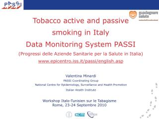 Valentina Minardi PASSI Coordinating Group