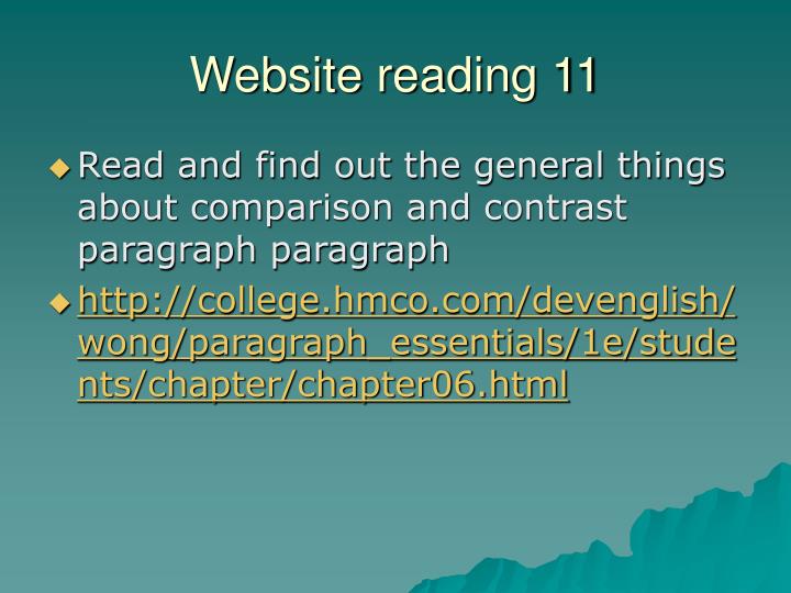 website reading 11