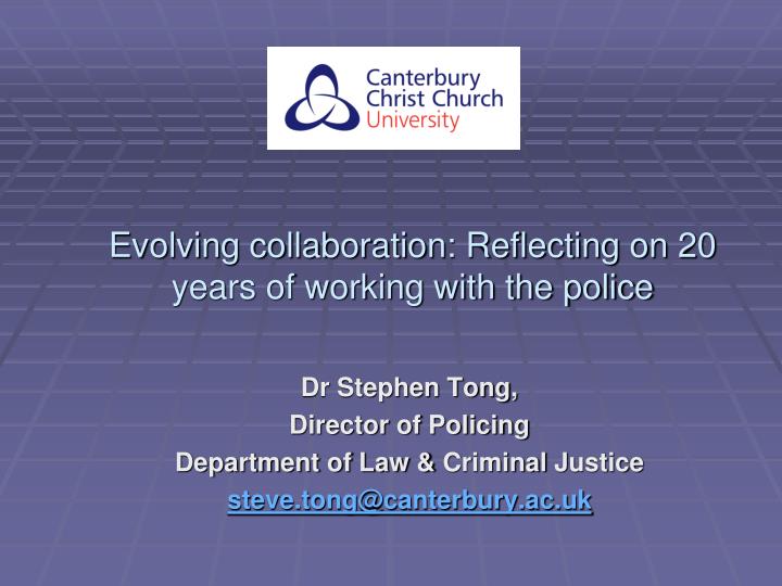 evolving collaboration reflecting on 20 years of working with the police