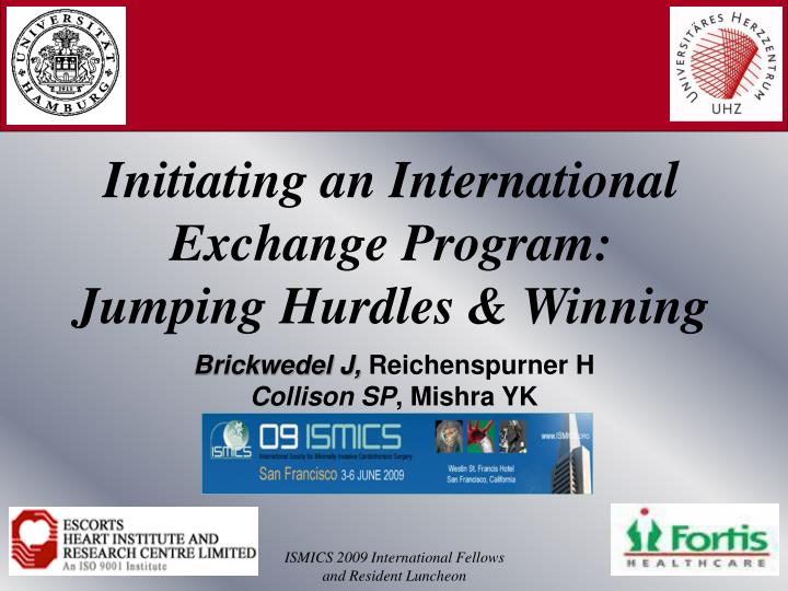 initiating an international exchange program jumping hurdles winning