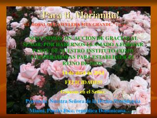 para ti marianita