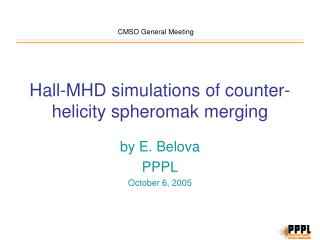 Hall-MHD simulations of counter-helicity spheromak merging