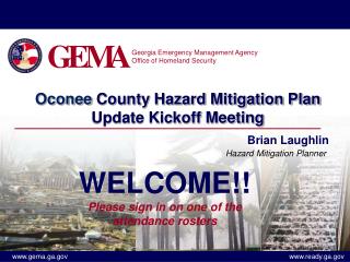 Oconee County Hazard Mitigation Plan Update Kickoff Meeting