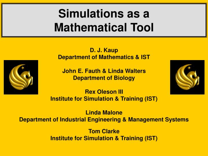 simulations as a mathematical tool