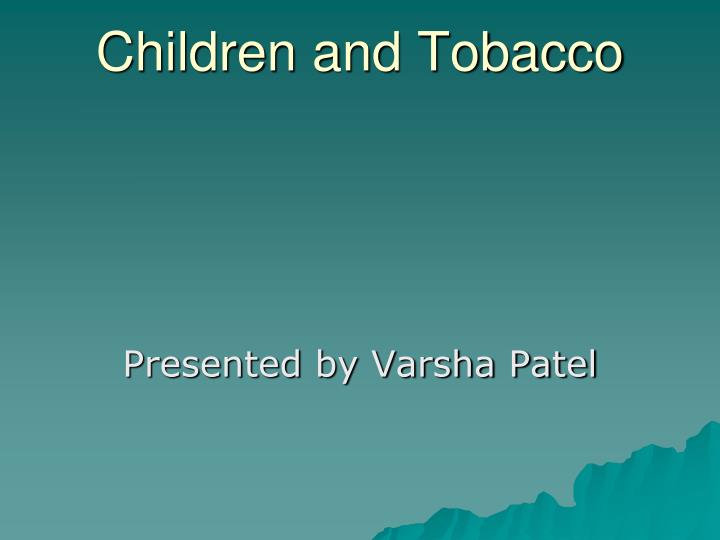 children and tobacco