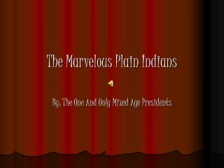 The Marvelous Plain Indians