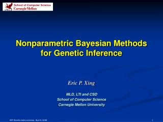 Nonparametric Bayesian Methods for Genetic Inference