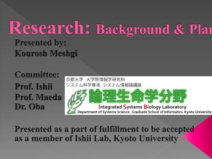 research background plan
