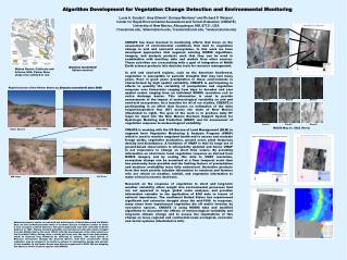 Algorithm Development for Vegetation Change Detection and Environmental Monitoring