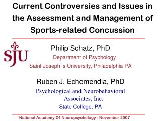 Current Controversies and Issues in the Assessment and Management of Sports-related Concussion