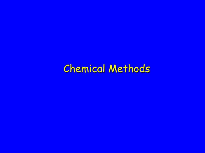 chemical methods