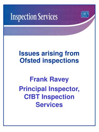 Issues arising from Ofsted inspections