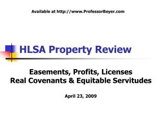 HLSA Property Review