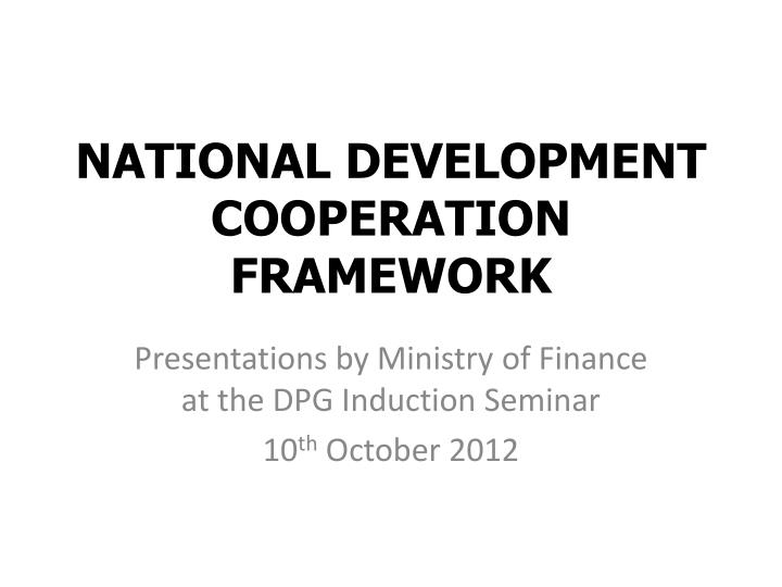 national development cooperation framework