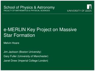 e-MERLIN Key Project on Massive Star Formation