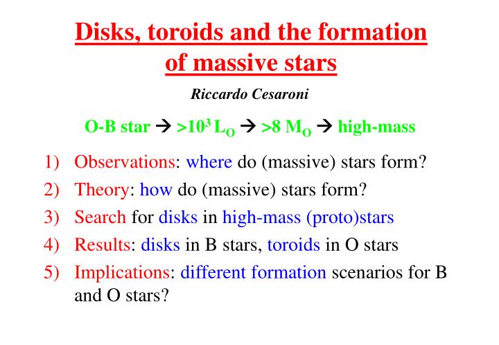disks toroids and the formation of massive stars