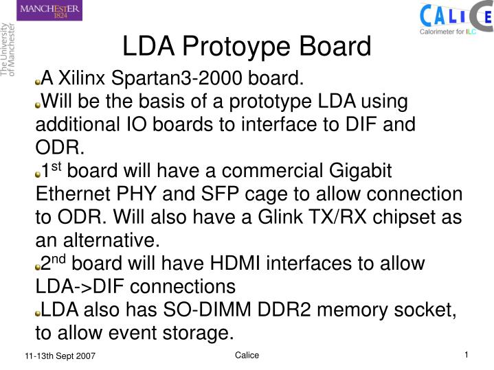 lda protoype board