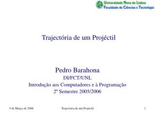 traject ria de um proj ctil