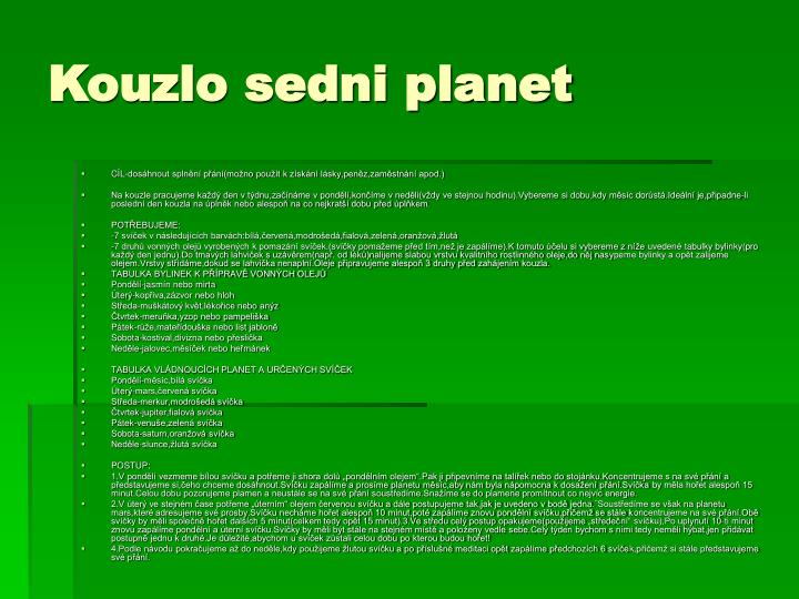 kouzlo sedni planet