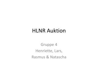 hlnr auktion