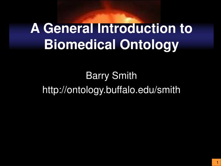 a general introduction to biomedical ontology