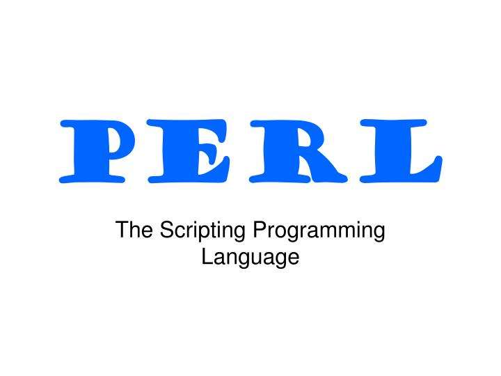 the scripting programming language