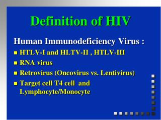 Definition of HIV