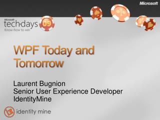 WPF Today and Tomorrow