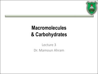 Macromolecules &amp; Carbohydrates