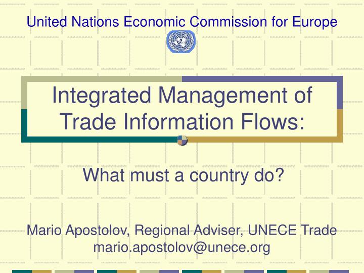 integrated management of trade information flows