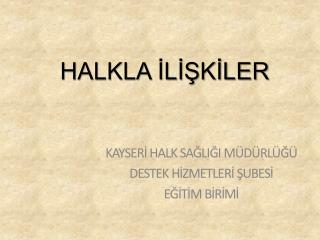 halkla l k ler